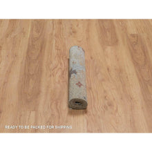 Load image into Gallery viewer, 2&#39;1&quot;x3&#39;1&quot; Oak Brown, Broken Pattern with Oushak Design, Borderless, 100% Wool, Hand Knotted, Mat, Sample, Oriental Rug FWR548796