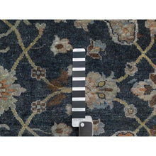 Load image into Gallery viewer, 2&#39;x3&#39; Midnight Blue, Broken Pattern With Oushak Design, Borderless, 100% Wool, Hand Knotted, Mat, Sample, Oriental Rug FWR548808
