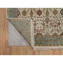 Load image into Gallery viewer, 3&#39;x15&#39;6&quot; Chiffon White, Kashan Design, 300 Kpsi, Hand Spun New Zealand Wool, Hand Knotted, Xl Runner, Oriental Rug FWR548844
