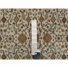 Load image into Gallery viewer, 3&#39;x15&#39;6&quot; Chiffon White, Kashan Design, 300 Kpsi, Hand Spun New Zealand Wool, Hand Knotted, Xl Runner, Oriental Rug FWR548844