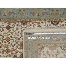 Load image into Gallery viewer, 3&#39;x15&#39;6&quot; Chiffon White, Kashan Design, 300 Kpsi, Hand Spun New Zealand Wool, Hand Knotted, Xl Runner, Oriental Rug FWR548844