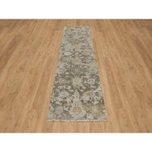 Load image into Gallery viewer, 2&#39;8&quot;x10&#39;3&quot; Coffee Brown, Broken Pattern with Oushak Design, Borderless, 100% Wool, Hand Knotted, Runner, Oriental Rug FWR548856