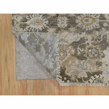 Load image into Gallery viewer, 2&#39;8&quot;x10&#39;3&quot; Coffee Brown, Broken Pattern with Oushak Design, Borderless, 100% Wool, Hand Knotted, Runner, Oriental Rug FWR548856