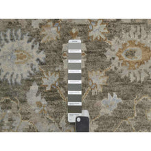 Load image into Gallery viewer, 2&#39;8&quot;x10&#39;3&quot; Coffee Brown, Broken Pattern with Oushak Design, Borderless, 100% Wool, Hand Knotted, Runner, Oriental Rug FWR548856