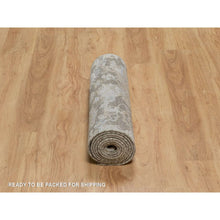 Load image into Gallery viewer, 2&#39;8&quot;x10&#39;3&quot; Coffee Brown, Broken Pattern with Oushak Design, Borderless, 100% Wool, Hand Knotted, Runner, Oriental Rug FWR548856