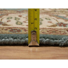 Load image into Gallery viewer, 2&#39;9&quot;x19&#39;8&quot; Cerulean Blue, Tabriz Revival, Hand Knotted, Hand Spun New Zealand Wool, 300 KPSI, XL Runner, Oriental Rug FWR548862