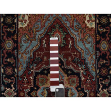 Load image into Gallery viewer, 2&#39;x3&#39;1&quot; Brick Red, Antiqued Fine Heriz Re-Creation, Hand Spun New Zealand Wool, Hand Knotted, Soft Pile, Vegetable Dyes, Denser Weave, Mat, Sample, Oriental Rug FWR548886