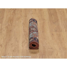 Load image into Gallery viewer, 2&#39;x3&#39;1&quot; Brick Red, Antiqued Fine Heriz Re-Creation, Hand Spun New Zealand Wool, Hand Knotted, Soft Pile, Vegetable Dyes, Denser Weave, Mat, Sample, Oriental Rug FWR548886