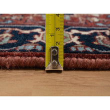 Load image into Gallery viewer, 2&#39;x3&#39;1&quot; Brick Red, Antiqued Fine Heriz Re-Creation, Hand Spun New Zealand Wool, Hand Knotted, Soft Pile, Vegetable Dyes, Denser Weave, Mat, Sample, Oriental Rug FWR548886