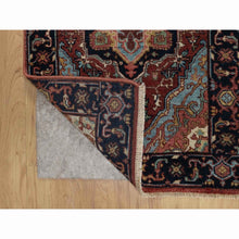 Load image into Gallery viewer, 2&#39;x3&#39;1&quot; Auburn Red, Antiqued Fine Heriz Re-creation, Hand Knotted, Hand Spun New Zealand Wool, Soft Pile, Vegetable Dyes, Denser Weave, Mat, Sample, Oriental Rug FWR548892