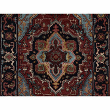 Load image into Gallery viewer, 2&#39;x3&#39;1&quot; Auburn Red, Antiqued Fine Heriz Re-creation, Hand Knotted, Hand Spun New Zealand Wool, Soft Pile, Vegetable Dyes, Denser Weave, Mat, Sample, Oriental Rug FWR548892