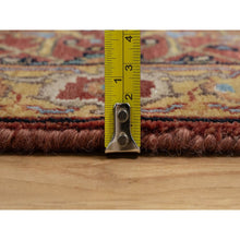 Load image into Gallery viewer, 2&#39;1&quot;x3&#39;3&quot; Chili Red, Hand Knotted, Antiqued Fine Heriz Re-Creation with All Over Vines Design, Hand Spun New Zealand Wool, Vegetable Dyes, Mat, Sample, Oriental Rug FWR548904