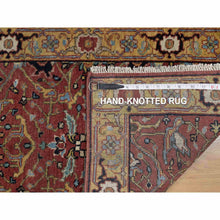 Load image into Gallery viewer, 2&#39;1&quot;x3&#39;3&quot; Chili Red, Hand Knotted, Antiqued Fine Heriz Re-Creation with All Over Vines Design, Hand Spun New Zealand Wool, Vegetable Dyes, Mat, Sample, Oriental Rug FWR548904