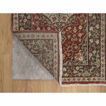 Load image into Gallery viewer, 2&#39;x3&#39;1&quot; Auburn Red, Antiqued Tabriz With Haji Jalili Design, Hand Knotted, 100% Wool, Vegetable Dyes, Soft Pile, Denser Weave, Sample, Mat, Oriental Rug FWR548934