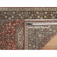 Load image into Gallery viewer, 2&#39;x3&#39;1&quot; Auburn Red, Antiqued Tabriz With Haji Jalili Design, Hand Knotted, 100% Wool, Vegetable Dyes, Soft Pile, Denser Weave, Sample, Mat, Oriental Rug FWR548934