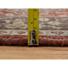 Load image into Gallery viewer, 2&#39;1&quot;x3&#39;1&quot; Salsa Red, Antiqued Tabriz With Haji Jalili Design, Hand Knotted, Pure Wool, Vegetable Dyes, Soft Pile, Denser Weave, Sample, Mat, Oriental Rug FWR548940