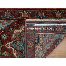 Load image into Gallery viewer, 2&#39;x3&#39;3&quot; Chili Red, Antiqued Fine Heriz Re-creation, Hand Knotted, Soft Pile, Hand Spun New Zealand Wool, Vegetable Dyes, Mat, Sample, Oriental Rug FWR548946
