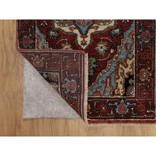 Load image into Gallery viewer, 2&#39;x3&#39;3&quot; Barn Red, Antiqued Fine Heriz Re-creation, Hand Spun New Zealand Wool, Hand Knotted, Soft Pile, Vegetable Dyes, Mat, Sample, Oriental Rug FWR548952