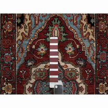 Load image into Gallery viewer, 2&#39;x3&#39;3&quot; Barn Red, Antiqued Fine Heriz Re-creation, Hand Spun New Zealand Wool, Hand Knotted, Soft Pile, Vegetable Dyes, Mat, Sample, Oriental Rug FWR548952