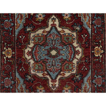 Load image into Gallery viewer, 2&#39;x3&#39;3&quot; Barn Red, Antiqued Fine Heriz Re-creation, Hand Spun New Zealand Wool, Hand Knotted, Soft Pile, Vegetable Dyes, Mat, Sample, Oriental Rug FWR548952