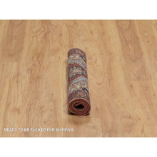 Load image into Gallery viewer, 2&#39;x3&#39;3&quot; Barn Red, Antiqued Fine Heriz Re-creation, Hand Spun New Zealand Wool, Hand Knotted, Soft Pile, Vegetable Dyes, Mat, Sample, Oriental Rug FWR548952