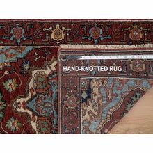 Load image into Gallery viewer, 2&#39;x3&#39;3&quot; Barn Red, Antiqued Fine Heriz Re-creation, Hand Spun New Zealand Wool, Hand Knotted, Soft Pile, Vegetable Dyes, Mat, Sample, Oriental Rug FWR548952
