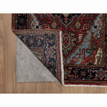 Load image into Gallery viewer, 2&#39;7&quot;x14&#39;3&quot; Chili Red, Antiqued Fine Heriz Re-Creation, Hand Knotted, Hand Spun New Zealand Wool, Soft Pile, Denser Weave, Vegetable Dyes, XL Runner, Oriental Rug FWR548970