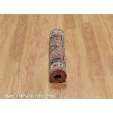 Load image into Gallery viewer, 3&#39;x5&#39;1&quot; Chili Red, Antiqued Fine Heriz Re-creation, Medallion Design, Soft Pile, Hand Knotted, Hand Spun New Zealand Wool, Vegetable Dyes, Oriental Rug FWR548988