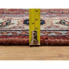 Load image into Gallery viewer, 3&#39;x5&#39;1&quot; Chili Red, Antiqued Fine Heriz Re-creation, Medallion Design, Soft Pile, Hand Knotted, Hand Spun New Zealand Wool, Vegetable Dyes, Oriental Rug FWR548988