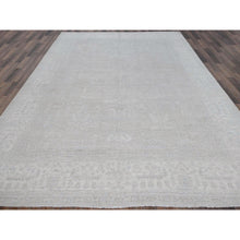 Load image into Gallery viewer, 8&#39;7&quot;x11&#39;5&quot; Medium Gray, White Wash Peshawar With Heriz All Over Design, Hand Knotted, 100% Wool, Densely Woven, Oriental Rug FWR5484