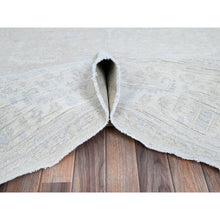 Load image into Gallery viewer, 8&#39;7&quot;x11&#39;5&quot; Medium Gray, White Wash Peshawar With Heriz All Over Design, Hand Knotted, 100% Wool, Densely Woven, Oriental Rug FWR5484