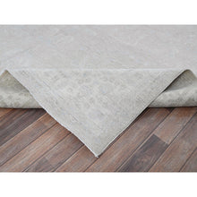 Load image into Gallery viewer, 8&#39;7&quot;x11&#39;5&quot; Medium Gray, White Wash Peshawar With Heriz All Over Design, Hand Knotted, 100% Wool, Densely Woven, Oriental Rug FWR5484
