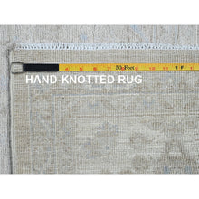 Load image into Gallery viewer, 8&#39;7&quot;x11&#39;5&quot; Medium Gray, White Wash Peshawar With Heriz All Over Design, Hand Knotted, 100% Wool, Densely Woven, Oriental Rug FWR5484