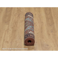 Load image into Gallery viewer, 3&#39;1&quot;x5&#39;2&quot; Barn Red, Antiqued Fine Heriz Re-creation, Hand Knotted, Hand Spun New Zealand Wool, Soft Pile, Vegetable Dyes, Denser Weave, Oriental Rug FWR549000