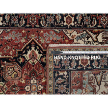 Load image into Gallery viewer, 3&#39;x5&#39; Brick Red, Antiqued Fine Heriz Re-creation With Geometric Medallion Design, Hand Knotted, Hand Spun New Zealand Wool, Soft And Plush, Oriental Rug FWR549054