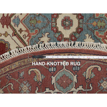 Load image into Gallery viewer, 6&#39;x6&#39; Sandcastle Beige, The Sunset Rosettes with Soft Colors, Wool and Silk, Hand Knotted, Round Oriental Rug FWR542784