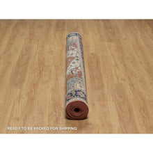Load image into Gallery viewer, 6&#39;3&quot;x9&#39;1&quot; Barn Red, Antiqued Fine Heriz Re-creation, Medallion Design, Hand Knotted, Soft Pile, Hand Spun New Zealand Wool, Vegetable Dyes, Oriental Rug FWR549084