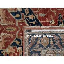 Load image into Gallery viewer, 6&#39;3&quot;x9&#39;1&quot; Barn Red, Antiqued Fine Heriz Re-creation, Medallion Design, Hand Knotted, Soft Pile, Hand Spun New Zealand Wool, Vegetable Dyes, Oriental Rug FWR549084
