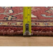 Load image into Gallery viewer, 6&#39;x9&#39;2&quot; Chili Red, Antiqued Fine Heriz Re-creation, Medallion Design, Hand Knotted, Soft Pile, Hand Spun New Zealand Wool, Vegetable Dyes, Oriental Rug FWR549090