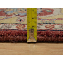 Load image into Gallery viewer, 5&#39;2&quot;x7&#39;2&quot; Brick Red, Antiqued Fine Heriz Re-creation With All Over Vines Design, Soft Pile, Hand Knotted, Hand Spun New Zealand Wool, Vegetable Dyes, Oriental Rug FWR549114