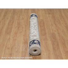 Load image into Gallery viewer, 5&#39;9&quot;x9&#39;2&quot; Swan White, Wool And Silk, Nain With All Over Flower Design, Soft Pile, 250 Kpsi, Hand Knotted, Oriental Rug FWR549150