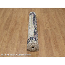 Load image into Gallery viewer, 6&#39;2&quot;x9&#39; Pearl White, Nain With All Over Flower Design, Wool And Silk, Soft Pile, 250 Kpsi, Hand Knotted, Oriental Rug FWR549156