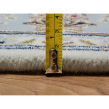 Load image into Gallery viewer, 5&#39;1&quot;x7&#39;2&quot; Pristine White, Nain with Flower Medallion Design, 250 KPSI, Soft Pile, Wool and Silk, Hand Knotted, Oriental Rug FWR549162