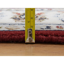 Load image into Gallery viewer, 4&#39;x6&#39;1&quot; Currant Red, Nain with Flower Medallion Design, Hand Knotted, Wool and Silk, 250 KPSI, Soft Pile, Oriental Rug FWR549180