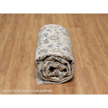 Load image into Gallery viewer, 8&#39;x10&#39;1&quot; Winter White, Nain with Flower Medallion Design, 250 KPSI, Wool and Silk, Soft Pile, Hand Knotted, Oriental Rug FWR549192