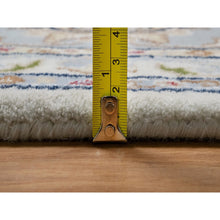 Load image into Gallery viewer, 8&#39;7&quot;x12&#39; Whisper White, Wool and Silk, Nain with Flower Medallion Design, 250 KPSI, Soft Pile, Hand Knotted, Oriental Rug FWR549282