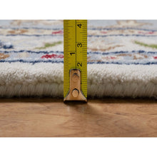Load image into Gallery viewer, 9&#39;1&quot;x12&#39; Pristine White, Hand Knotted, Nain With All Over Flower Design, 250 Kpsi, Wool And Silk, Soft Pile, Oriental Rug FWR549294