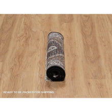 Load image into Gallery viewer, 2&#39;x3&#39;1&quot; Jade Black, 175 Kpsi, Tabriz Mahi With Fish Medallion Design, 100% Wool, Hand Knotted, Mat, Sample, Oriental Rug FWR549396