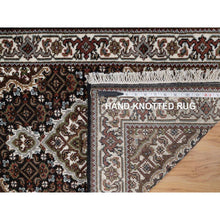 Load image into Gallery viewer, 2&#39;x3&#39;1&quot; Jade Black, Tabriz Mahi With Fish Medallion Design, 100% Wool, Hand Knotted, 175 Kpsi, Mat, Sample, Oriental Rug FWR549420