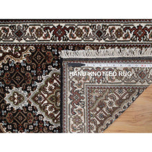 Load image into Gallery viewer, 2&#39;x3&#39;1&quot; Phantom Black, Tabriz Mahi With Fish Medallion Design, 100% Wool, 175 Kpsi, Hand Knotted, Sample, Mat, Oriental Rug FWR549426